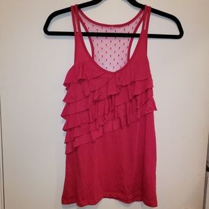 🌻 Pink Ruffly Tank Top